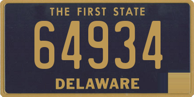 DE license plate 64934