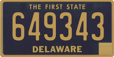 DE license plate 649343