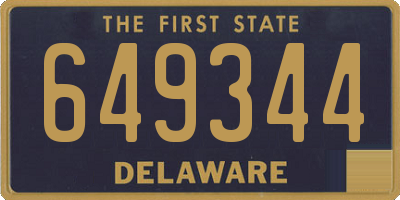 DE license plate 649344