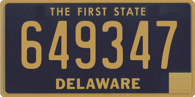 DE license plate 649347