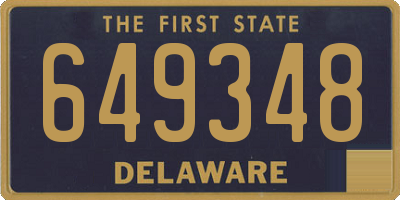 DE license plate 649348