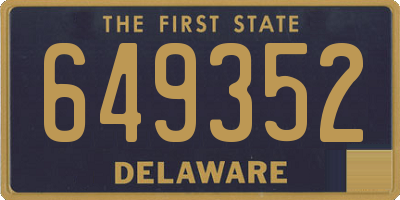 DE license plate 649352