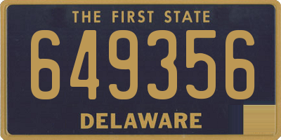 DE license plate 649356