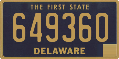 DE license plate 649360