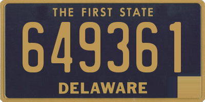 DE license plate 649361