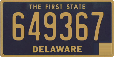 DE license plate 649367