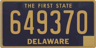 DE license plate 649370