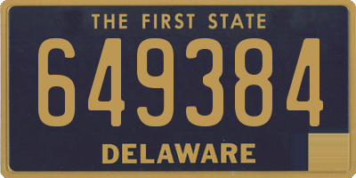DE license plate 649384