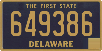 DE license plate 649386