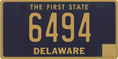 DE license plate 6494