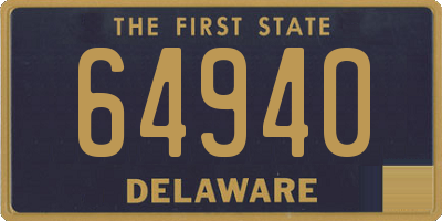 DE license plate 64940