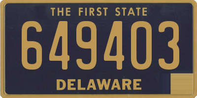 DE license plate 649403