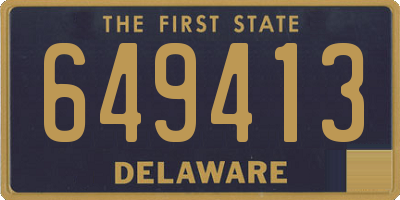 DE license plate 649413