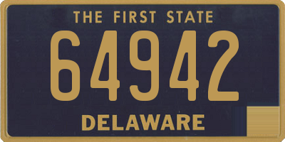 DE license plate 64942