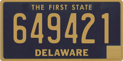 DE license plate 649421
