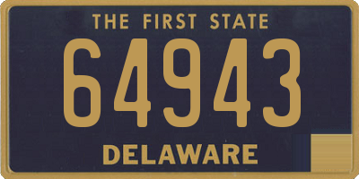 DE license plate 64943