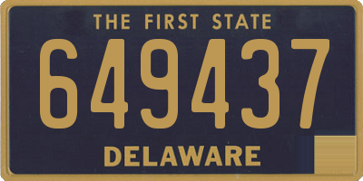 DE license plate 649437