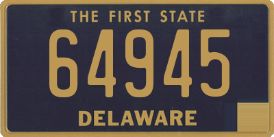 DE license plate 64945