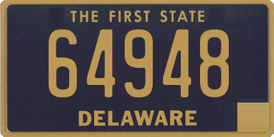 DE license plate 64948
