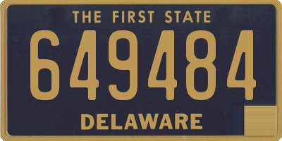 DE license plate 649484
