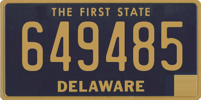DE license plate 649485