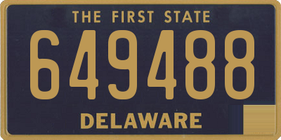 DE license plate 649488