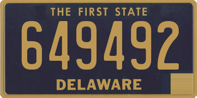 DE license plate 649492