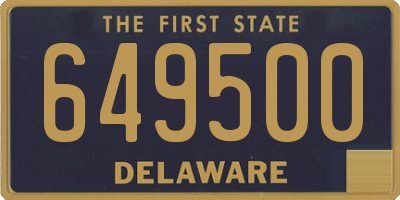 DE license plate 649500