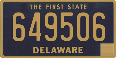DE license plate 649506