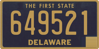 DE license plate 649521