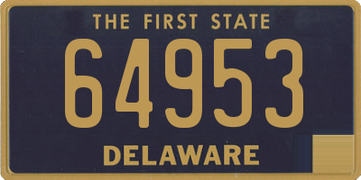 DE license plate 64953