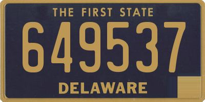 DE license plate 649537