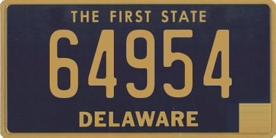 DE license plate 64954