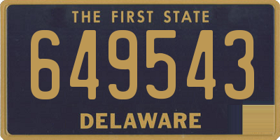 DE license plate 649543