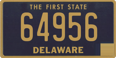 DE license plate 64956