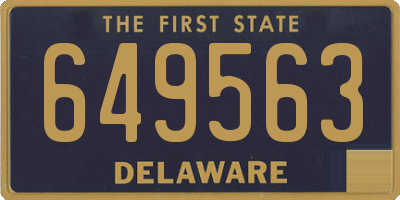 DE license plate 649563