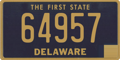 DE license plate 64957