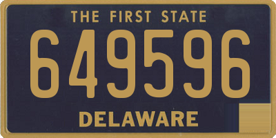 DE license plate 649596