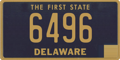 DE license plate 6496