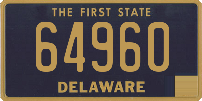 DE license plate 64960