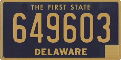 DE license plate 649603