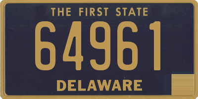 DE license plate 64961