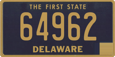 DE license plate 64962