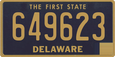 DE license plate 649623
