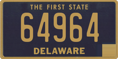 DE license plate 64964