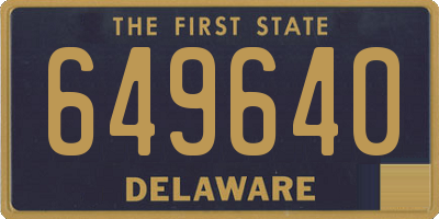 DE license plate 649640