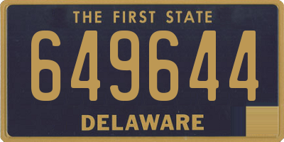 DE license plate 649644