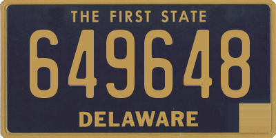 DE license plate 649648