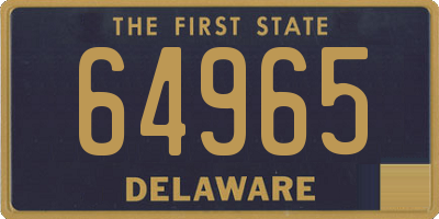 DE license plate 64965