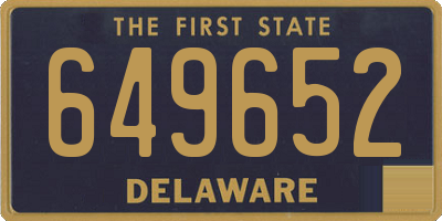 DE license plate 649652
